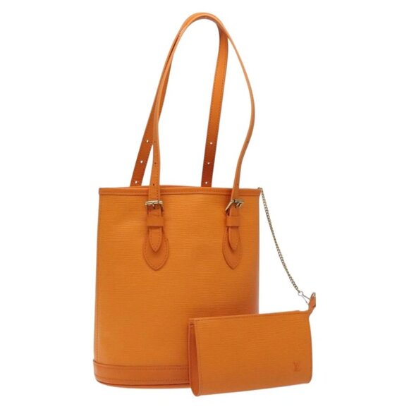 LOUIS VUITTON Epi Bucket PM Shoulder Bag Orange Mandarin M5899H LV Auth 115241V - Picture 1 of 15